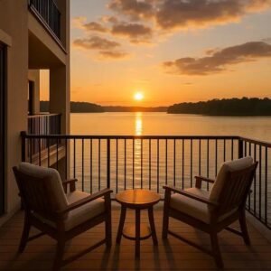 Romantic Lakeside Escapes with Private Balconies and Sunset Views
